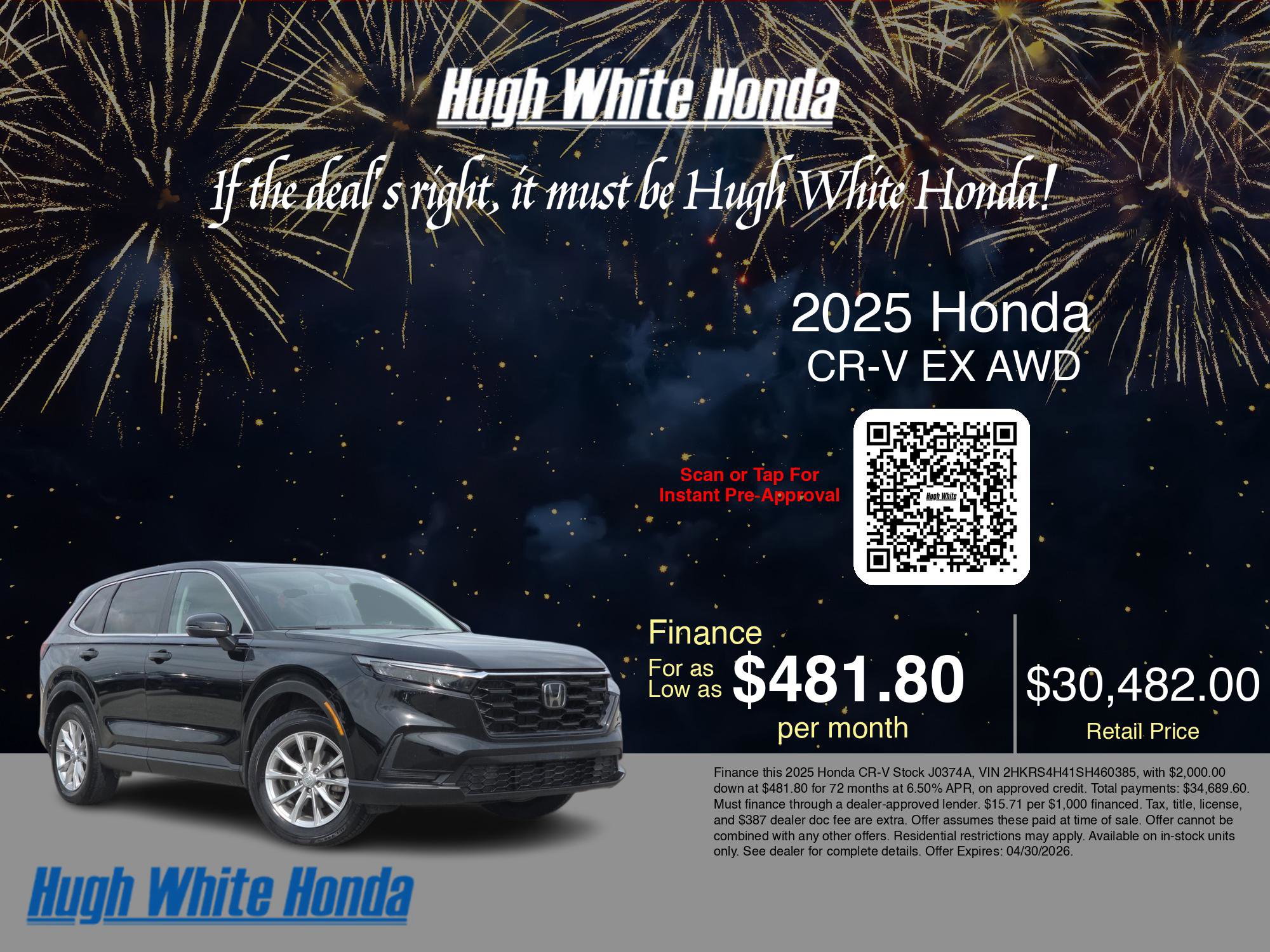 Used 2025 Honda CR-V EX image 3