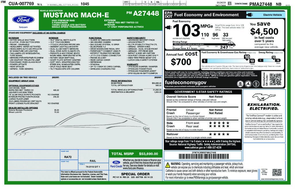 Used 2023 Ford Mustang Mach-E Premium RWD image 3