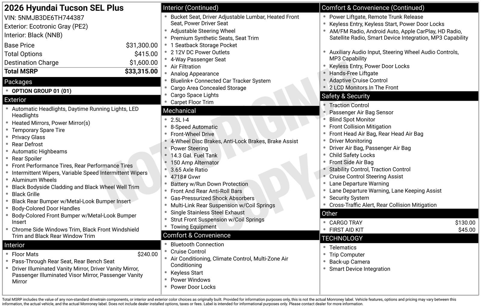 New 2026 Hyundai Tucson SEL Plus FWD image 4