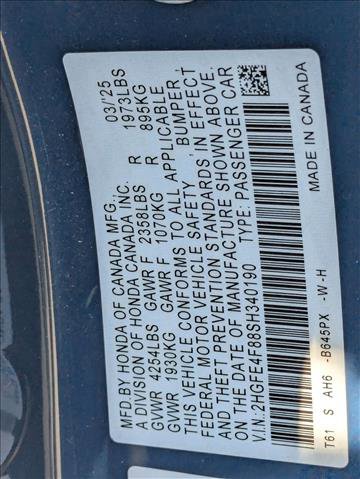 Certified 2025 Honda Civic FWD Hybrid Sedan image 22