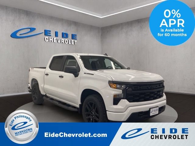 New 2026 Chevrolet Silverado 1500 Custom w/ Turbomax Blackout Package AWD/4WD image 1