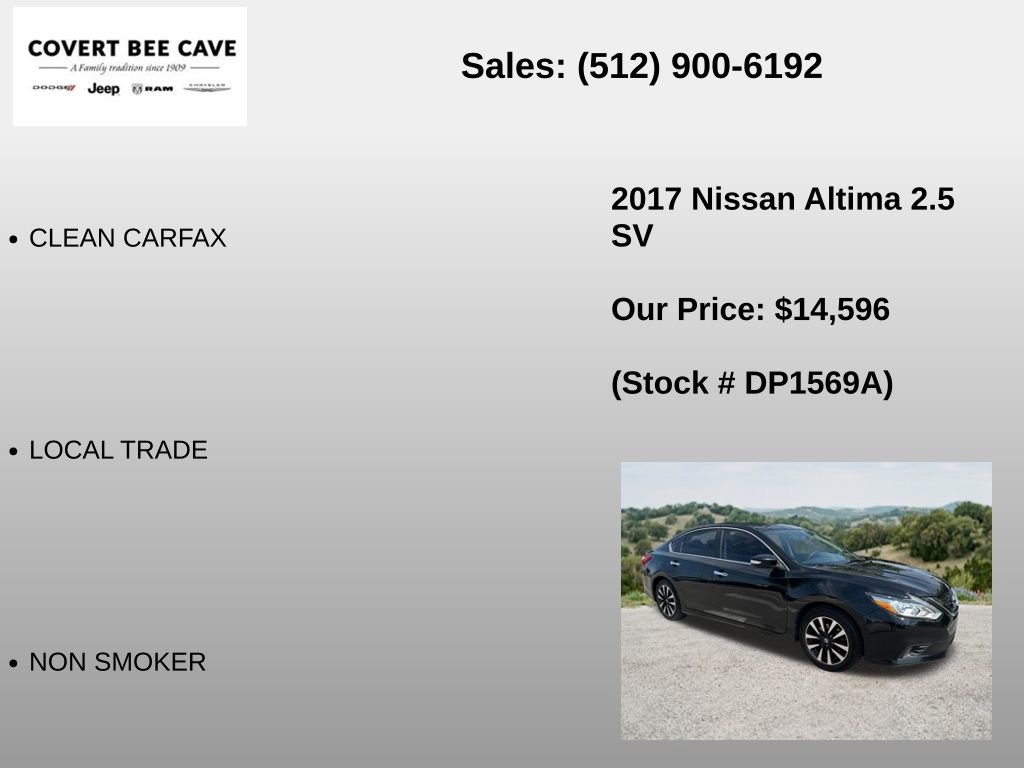 Used 2017 Nissan Altima 2.5 SV w/ Convenience Package FWD image 6