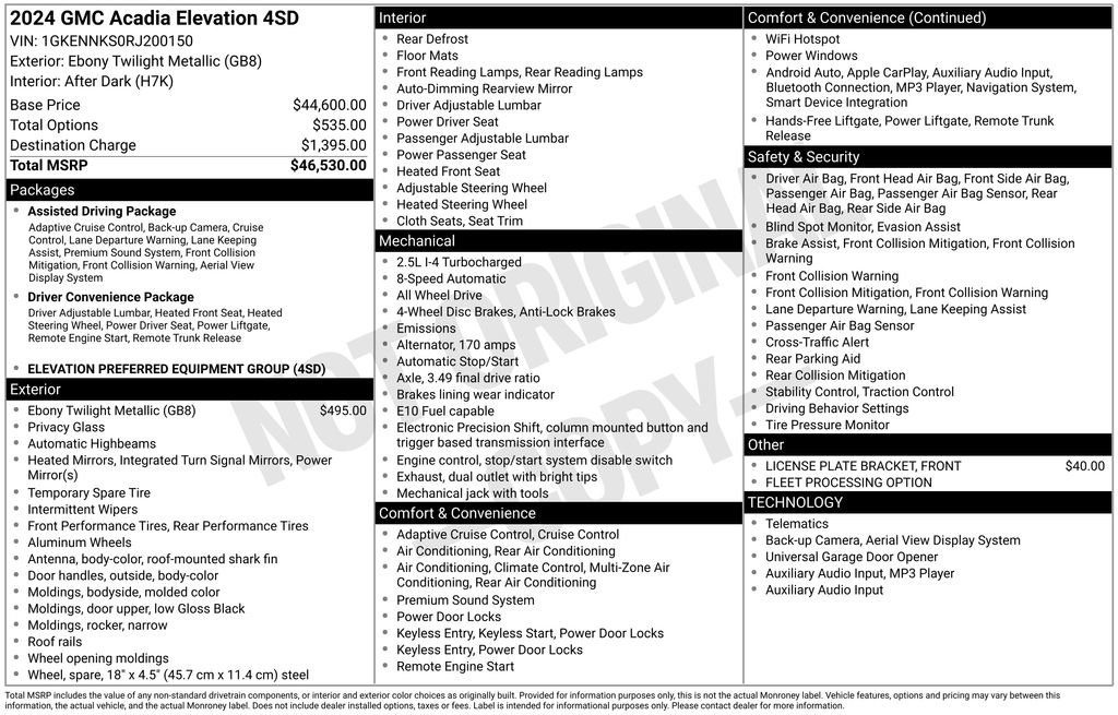 Used 2024 GMC Acadia Elevation image 11