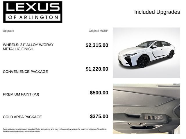 New 2026 Lexus ES 500e w/ Convenience Package AWD/4WD image 4