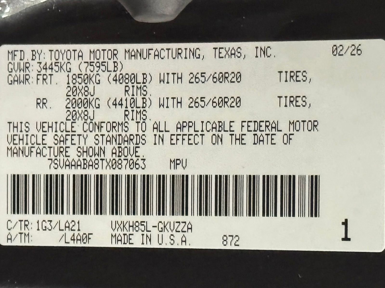 New 2026 Toyota Sequoia Platinum AWD/4WD image 19