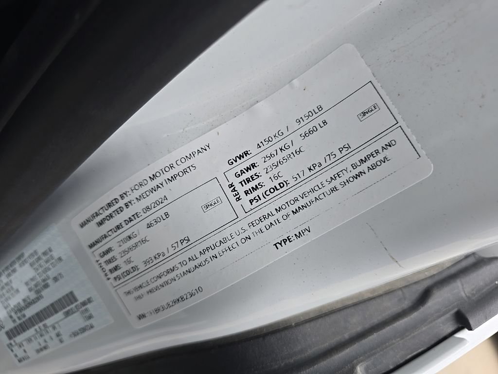 Used 2024 Ford Transit 250 148 High Roof Extended AWD w/ Load Area Protection Package image 12