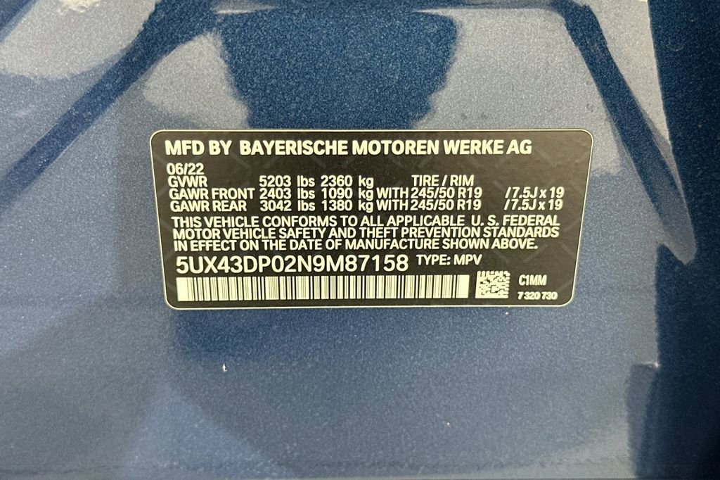 Used 2022 BMW X3 sDrive30i w/ Convenience Package image 34