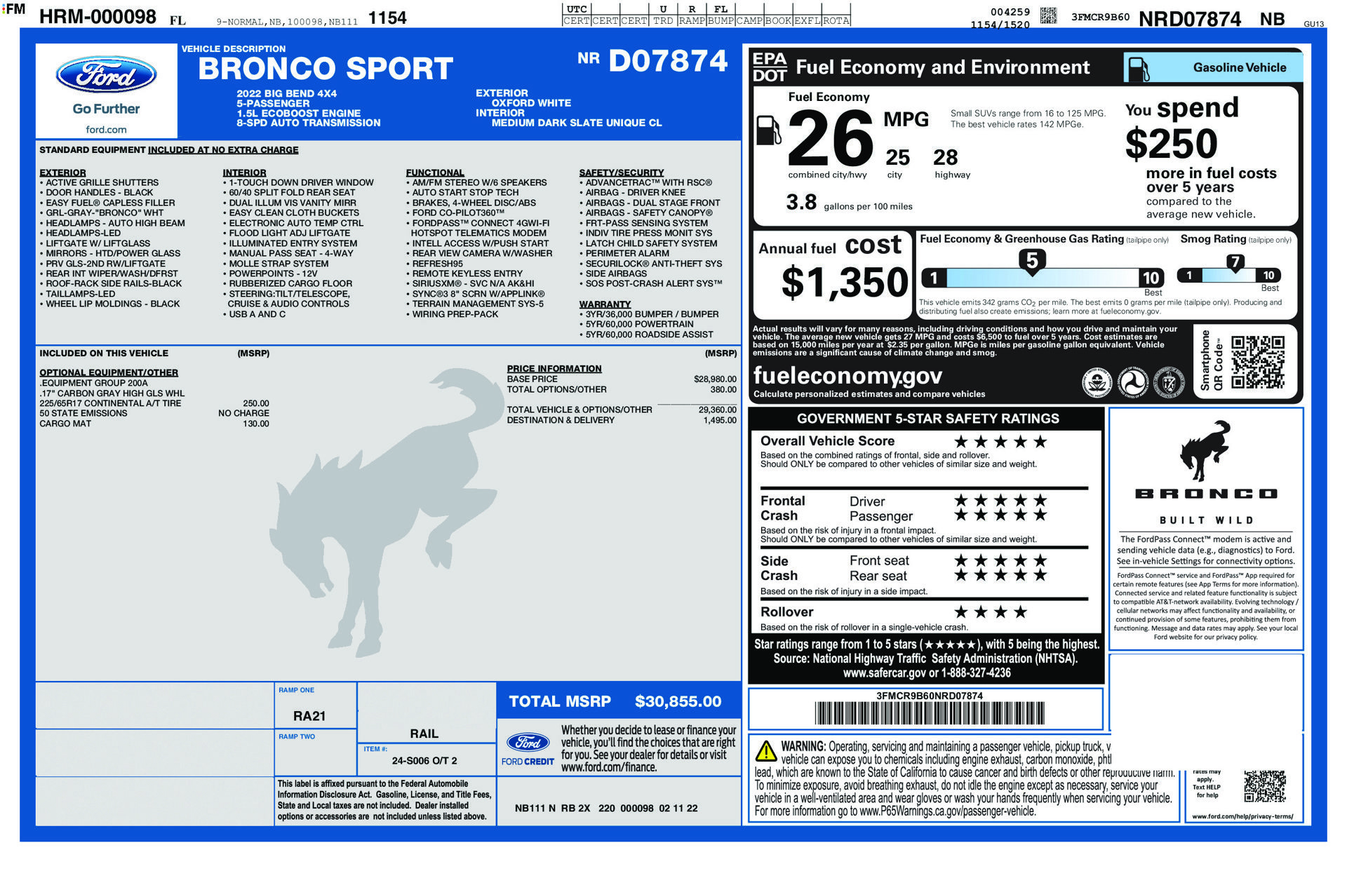 Used 2022 Ford Bronco Sport Big Bend AWD/4WD image 38