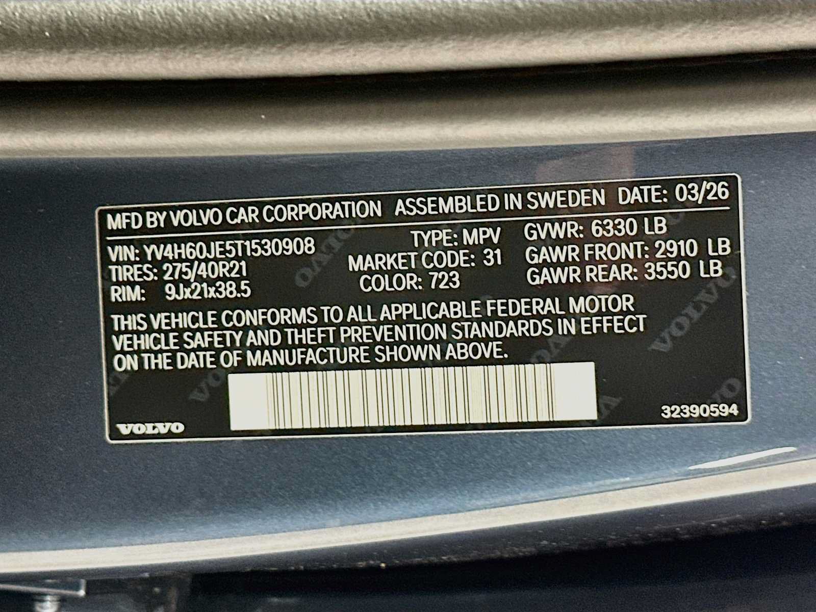 New 2026 Volvo XC90 T8 Plus w/ Protection Package AWD/4WD image 31