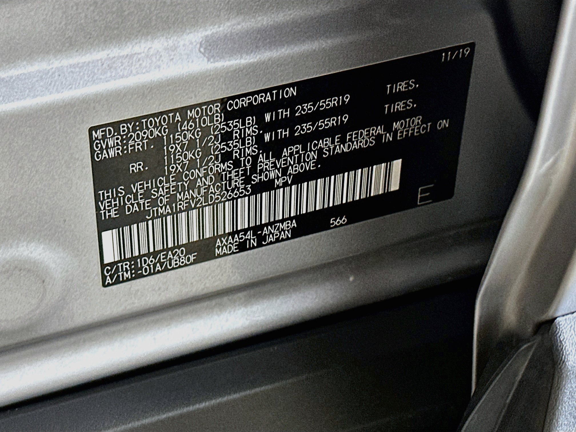 Used 2020 Toyota RAV4 XLE Premium AWD/4WD image 12