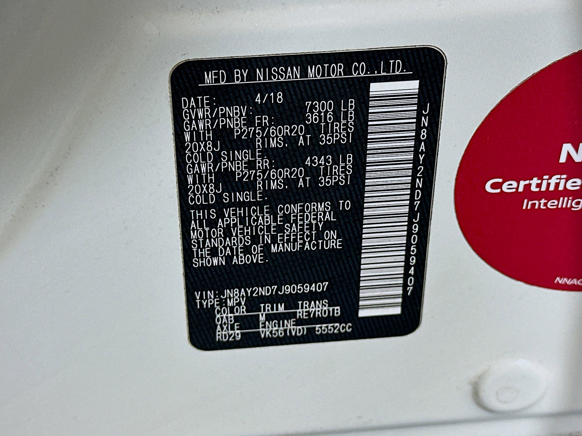 Used 2018 Nissan Armada SL w/ Premium Package image 12