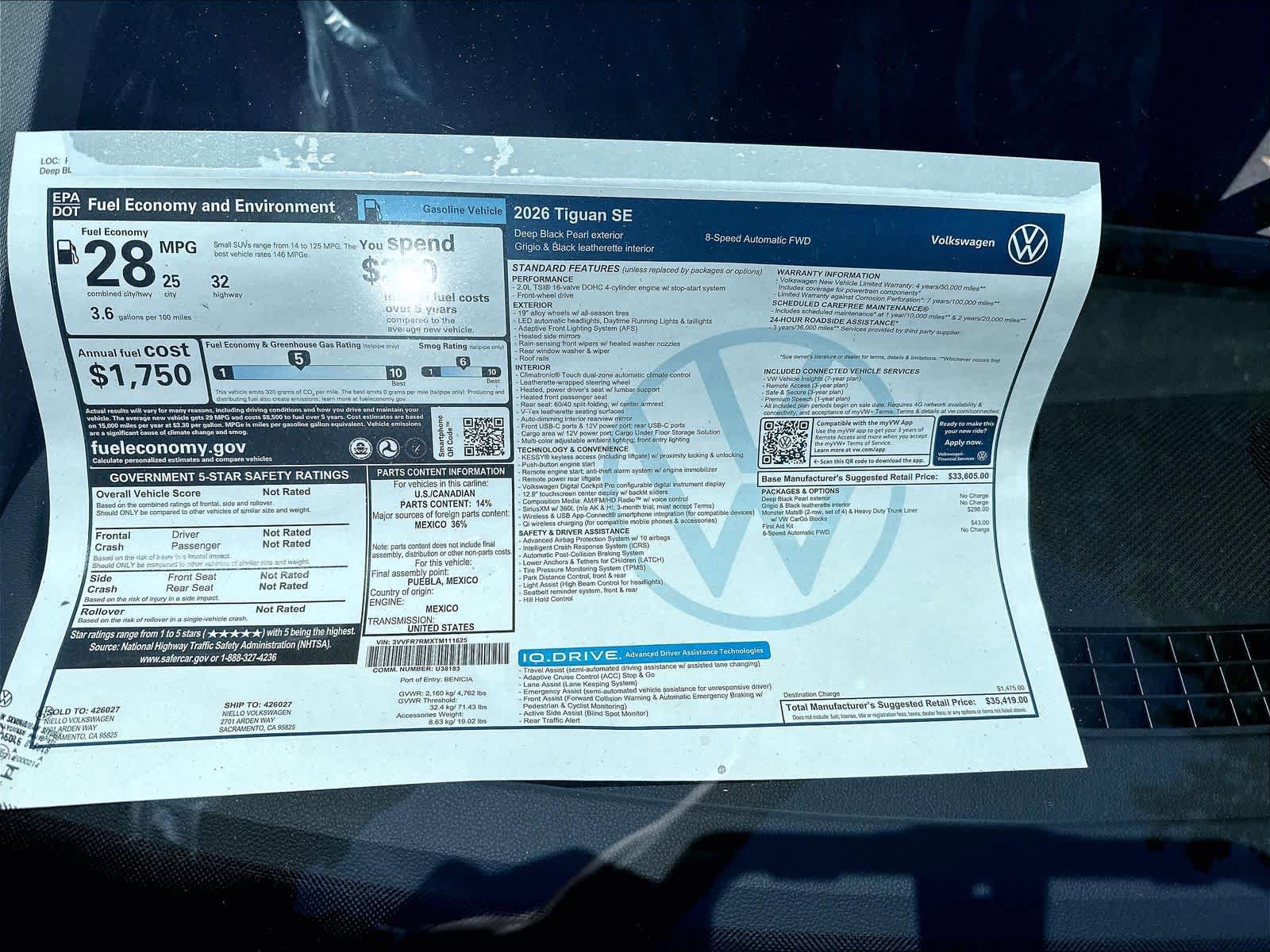 New 2026 Volkswagen Tiguan SE FWD image 13