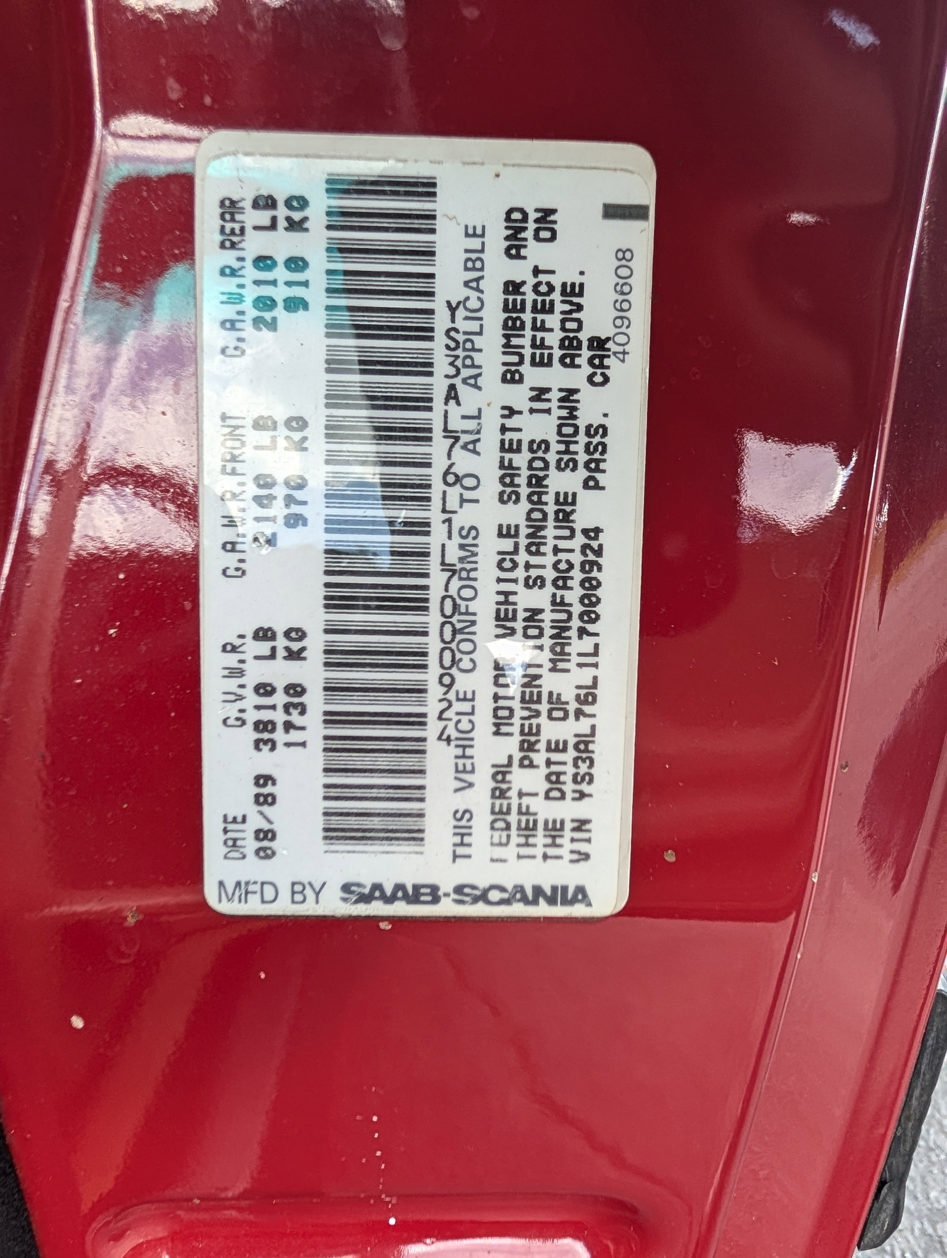 Used 1990 Saab 900 Turbo image 49