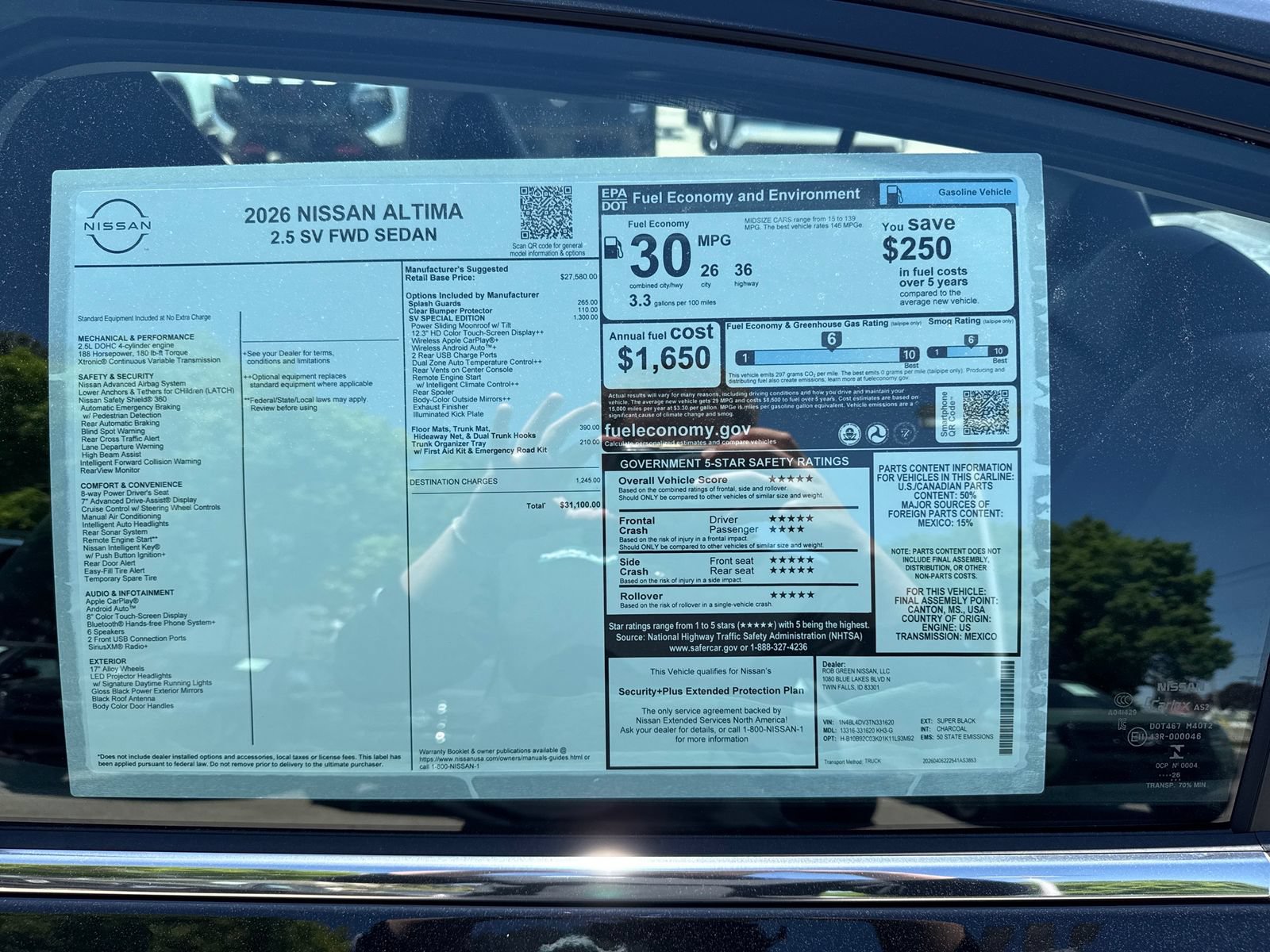 New 2026 Nissan Altima 2.5 SV w/ SV Special Edition Package FWD image 31