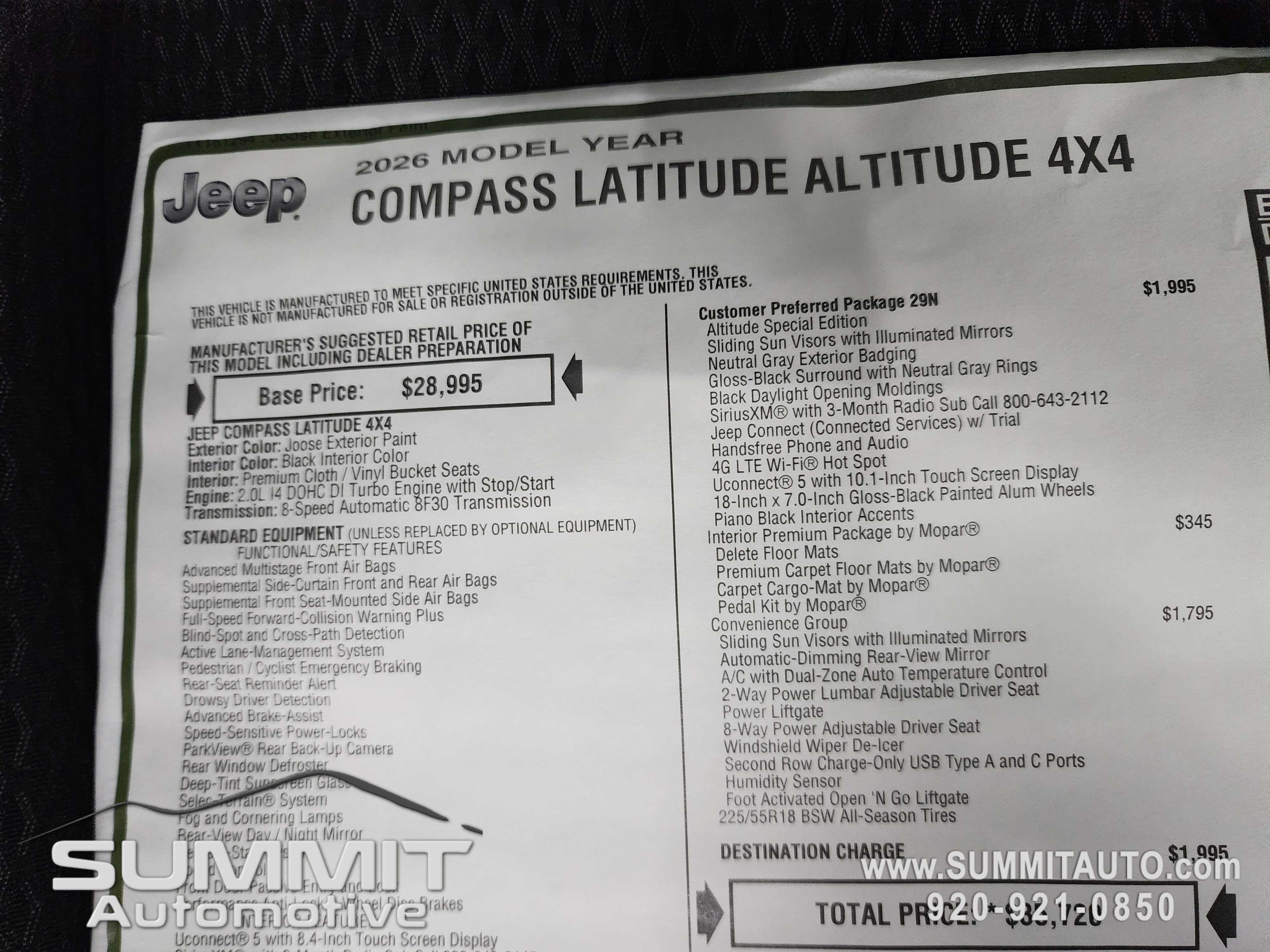 New 2026 Jeep Compass Latitude image 58