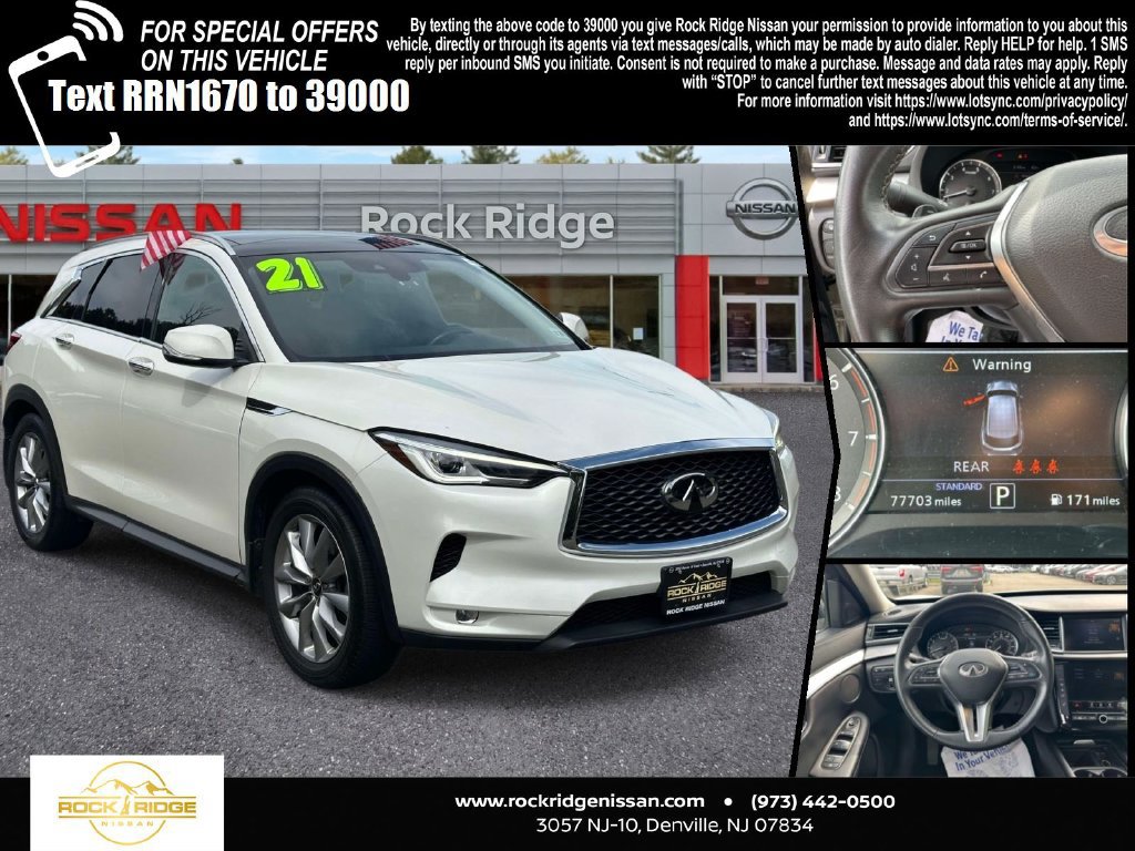Used 2021 INFINITI QX50 Luxe w/ Cargo Package AWD/4WD image 1