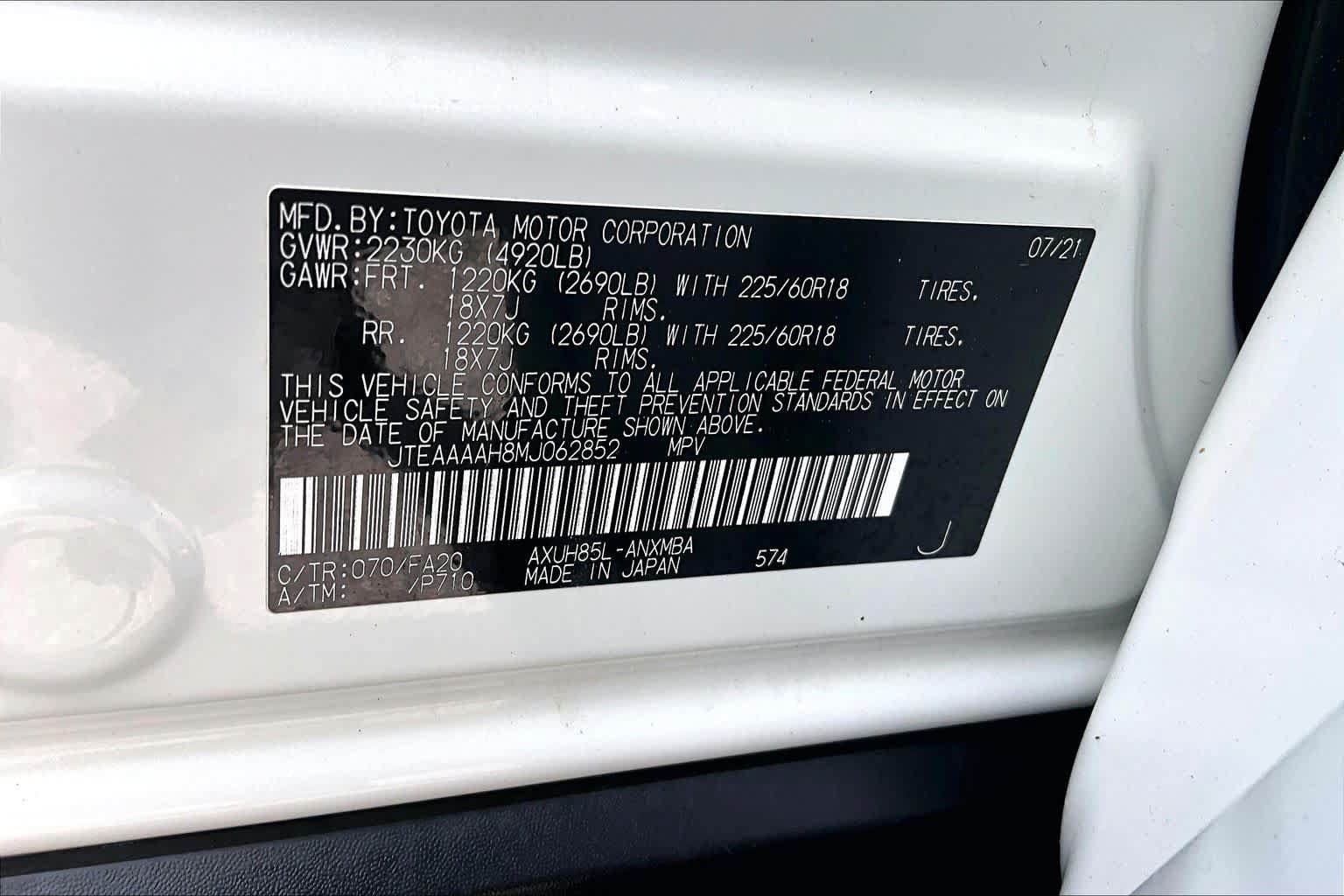 Used 2021 Toyota Venza LE w/ Carpet Mat Package (TMS) AWD/4WD image 33