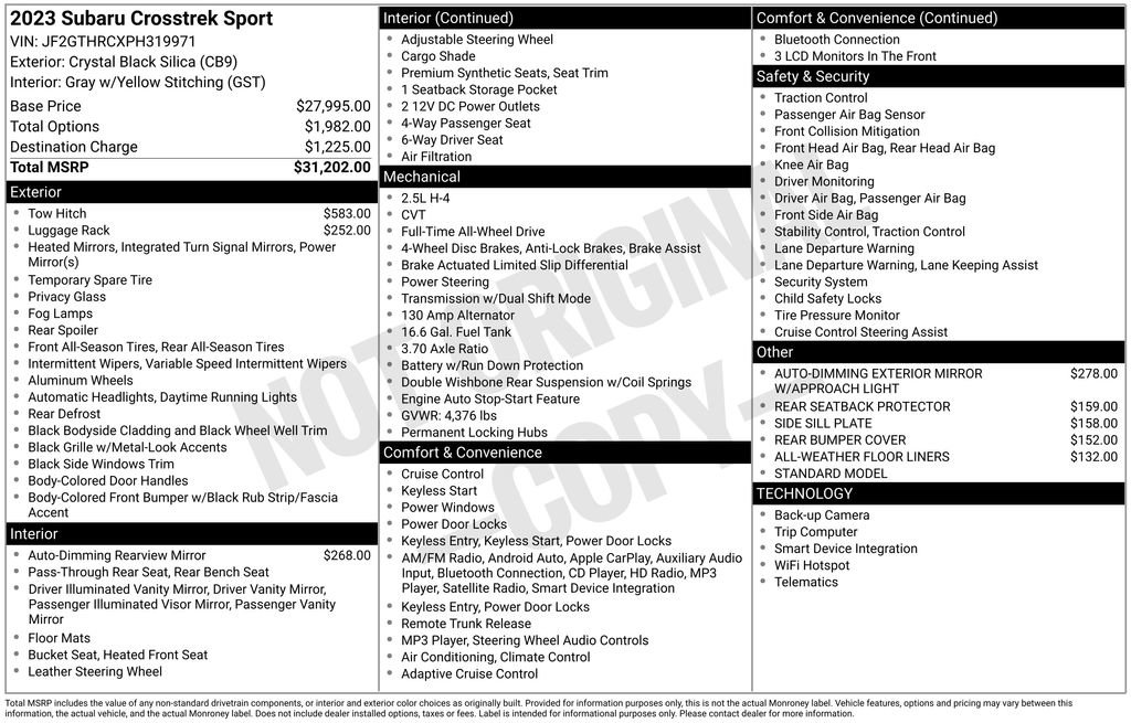 Used 2023 Subaru Crosstrek 2.5i Sport image 6