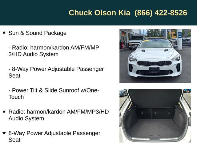 Certified 2023 Kia Stinger GT-Line w/ Sun & Sound Package RWD image 10