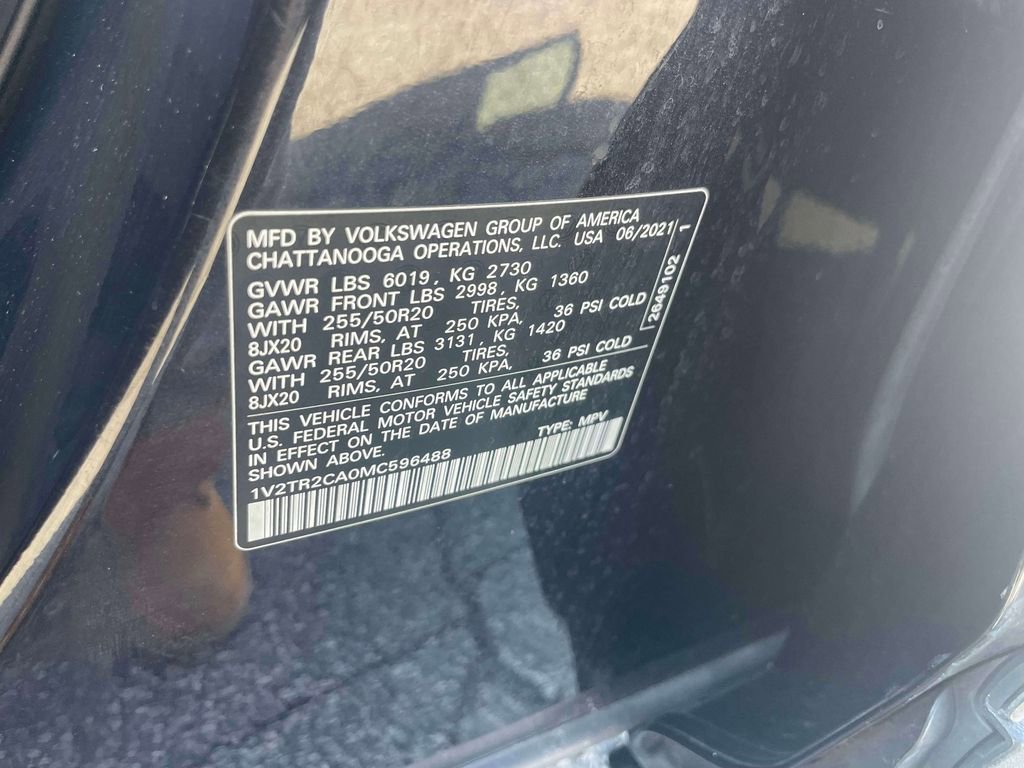 Used 2021 Volkswagen Atlas SEL Premium w/ MDO Package (Bench Seat) image 20