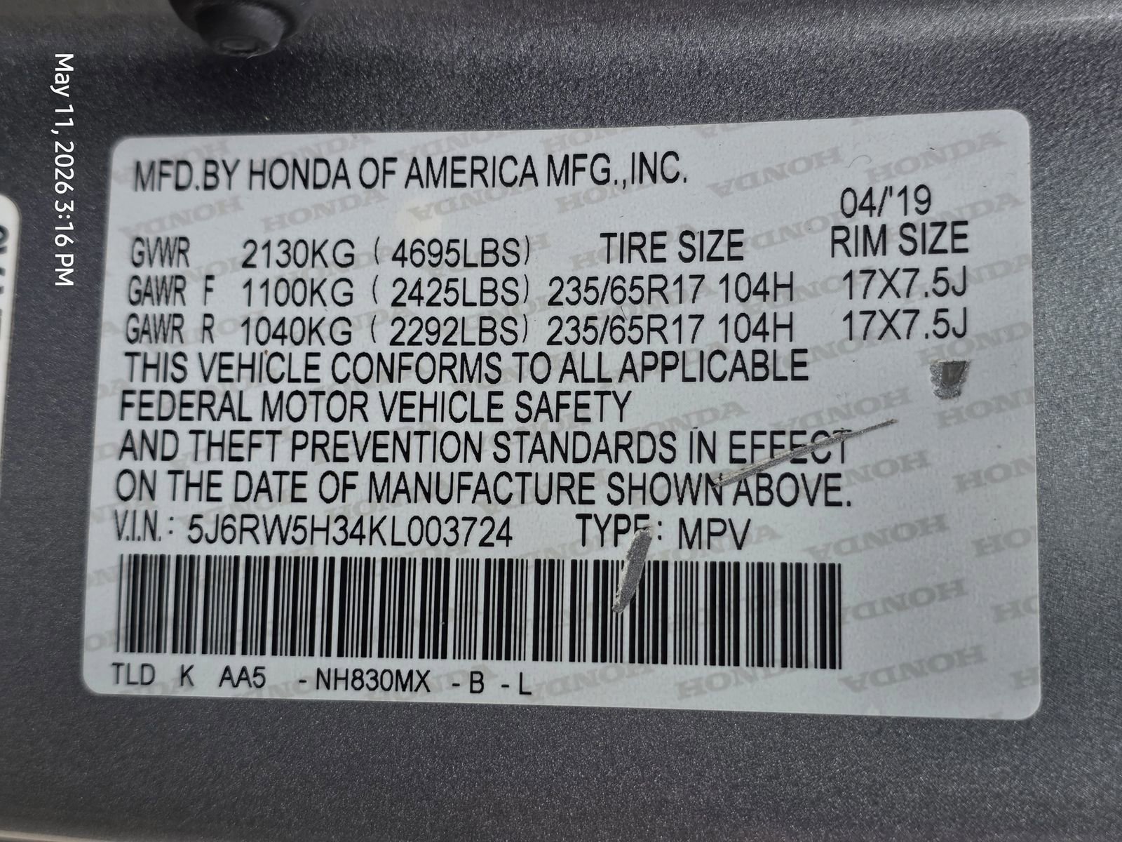 Used 2019 Honda CR-V LX image 31