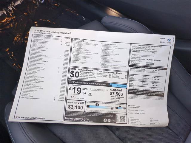 New 2027 BMW M3 w/ Parking Assistance Package RWD image 18