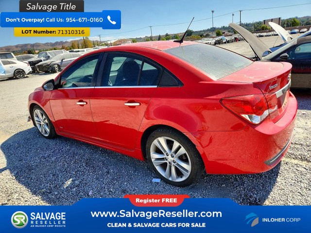 Used 2014 Chevrolet Cruze LTZ w/ Sun, Sound and Sport Package FWD image 3