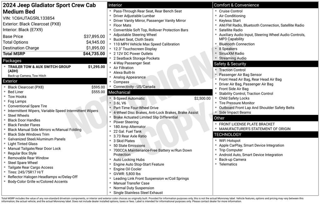 Certified 2024 Jeep Gladiator Sport image 43