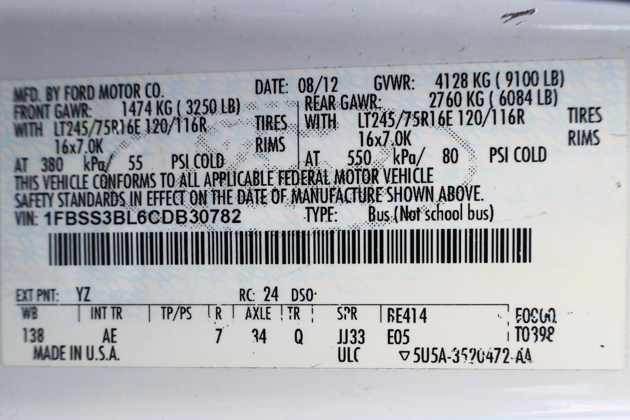 Used 2012 Ford E-350 and Econoline 350 XL w/ PWR Windows & Locks Group RWD image 14