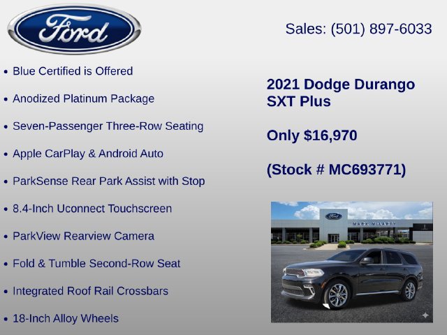 Used 2021 Dodge Durango SXT RWD image 6