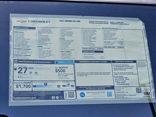 New 2027 Chevrolet Equinox RS w/ Convenience Package III FWD image 17