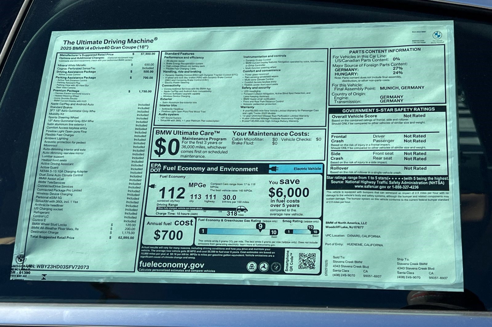 Used 2025 BMW i4 eDrive40 w/ Premium Package RWD image 29