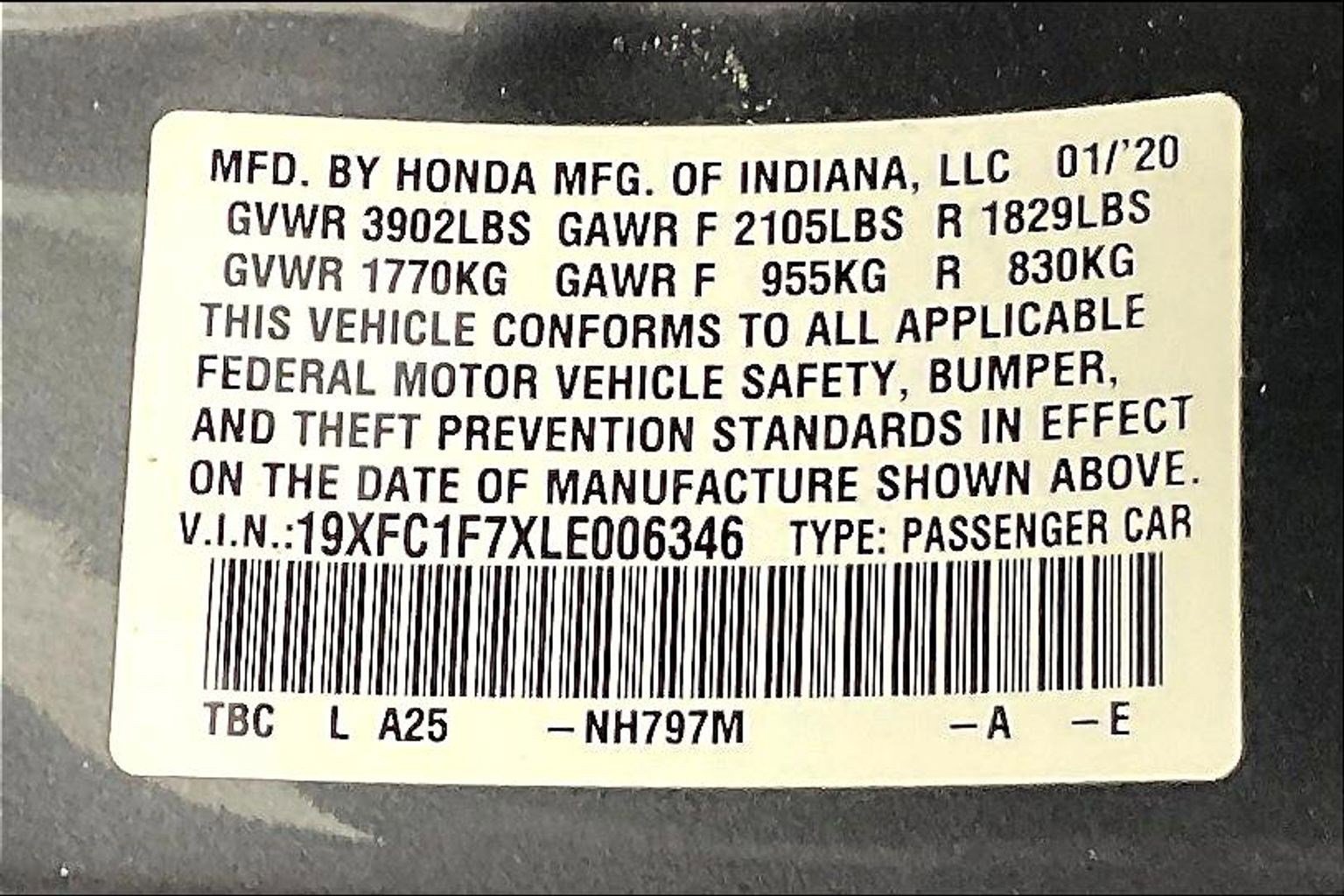 Used 2020 Honda Civic EX-L image 19