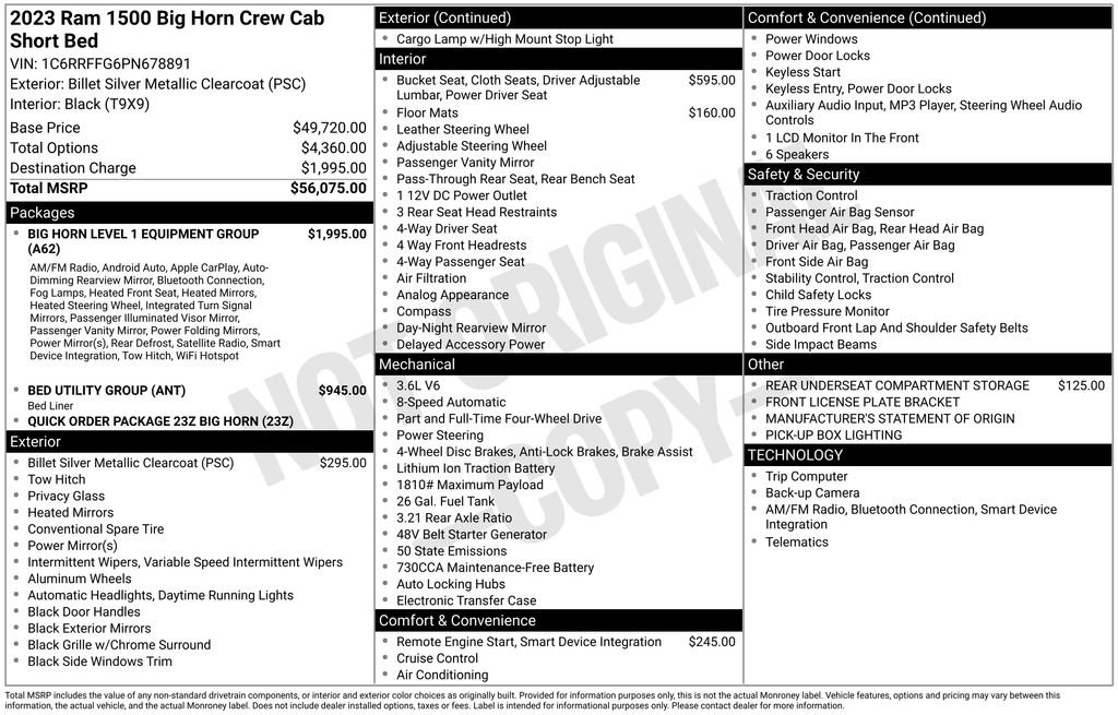 Used 2023 RAM 1500 Big Horn image 47