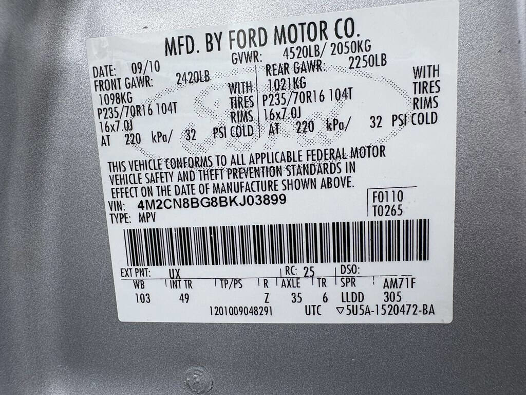 Used 2011 Mercury Mariner 2WD w/ 101A Rapid Spec Order Code image 15