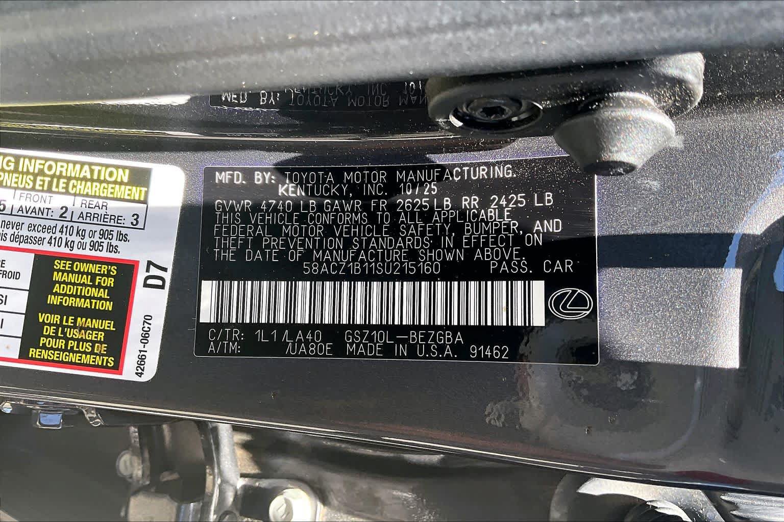 Used 2025 Lexus ES 350 w/ Accessory Package (P3) FWD image 30