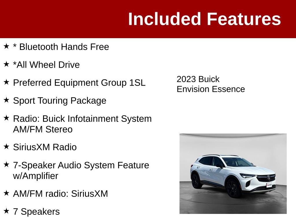 Used 2023 Buick Envision Essence w/ Sport Touring Package AWD/4WD image 3