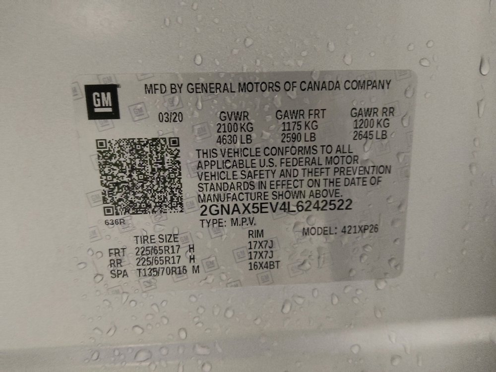 Used 2020 Chevrolet Equinox LS w/ LPO, Cargo Package AWD/4WD image 33