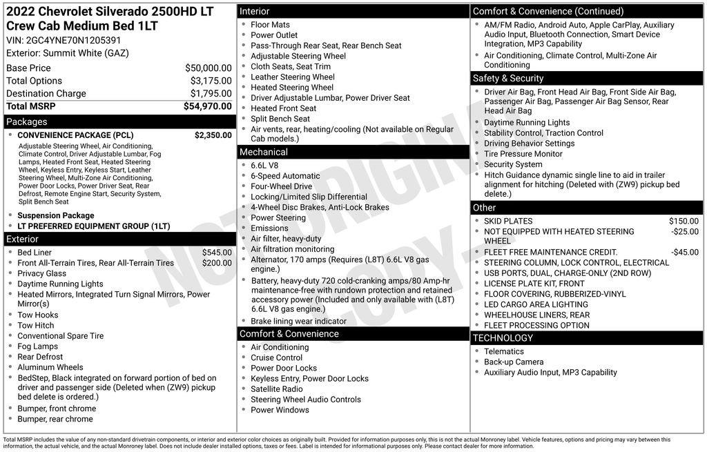 Used 2022 Chevrolet Silverado 2500 LT w/ Convenience Package AWD/4WD image 44
