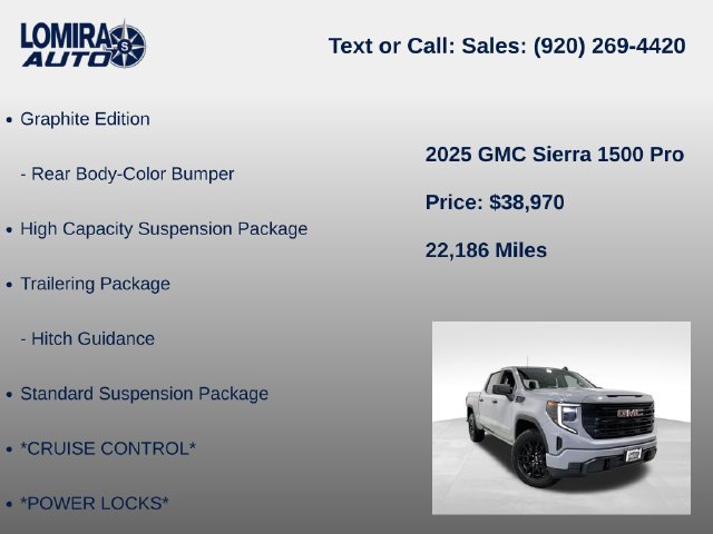 Used 2025 GMC Sierra 1500 Pro w/ Graphite Edition AWD/4WD image 33