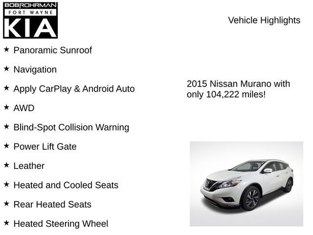 Used 2015 Nissan Murano Platinum w/ Platinum Technology Package AWD/4WD image 8