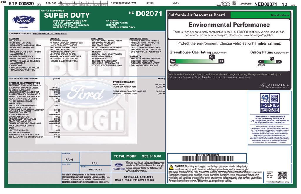 Certified 2022 Ford F350 XLT w/ FX4 Off-Road Package AWD/4WD image 5