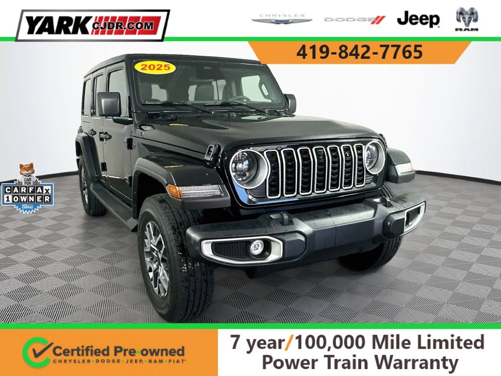 Certified 2025 Jeep Wrangler Unlimited Sahara AWD/4WD 360° Tour