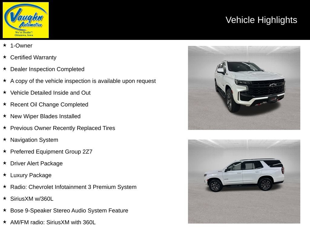Used 2024 Chevrolet Tahoe Z71 w/ Luxury Package AWD/4WD image 2