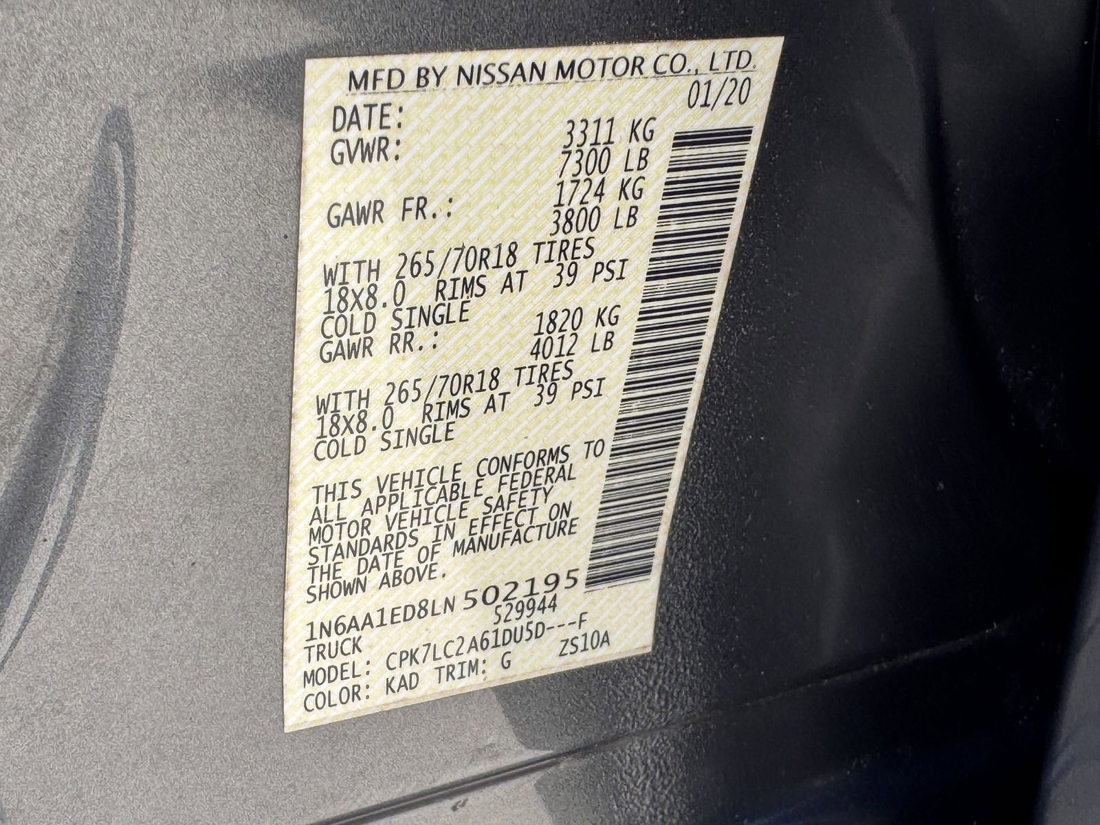 Used 2020 Nissan Titan SV w/ SV Convenience Package image 31