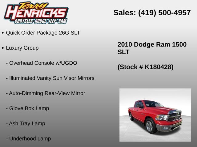 Used 2010 Dodge Ram 1500 Truck SLT w/ Big Horn Regional Pkg AWD/4WD image 12