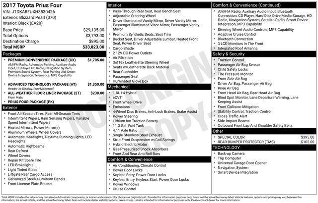 Used 2017 Toyota Prius Four w/ Premium Convenience Package FWD image 34