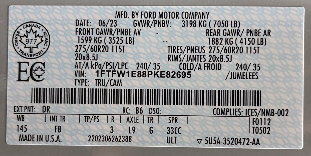 Used 2023 Ford F150 XLT w/ Equipment Group 302A High AWD/4WD image 63