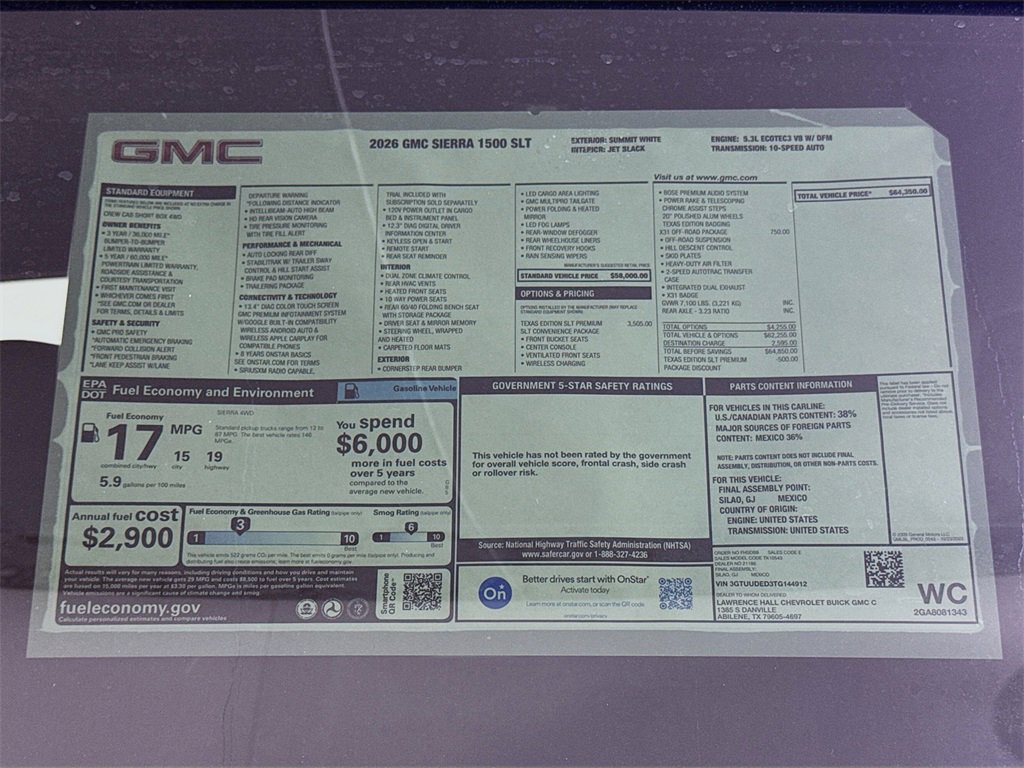 New 2026 GMC Sierra 1500 SLT image 20