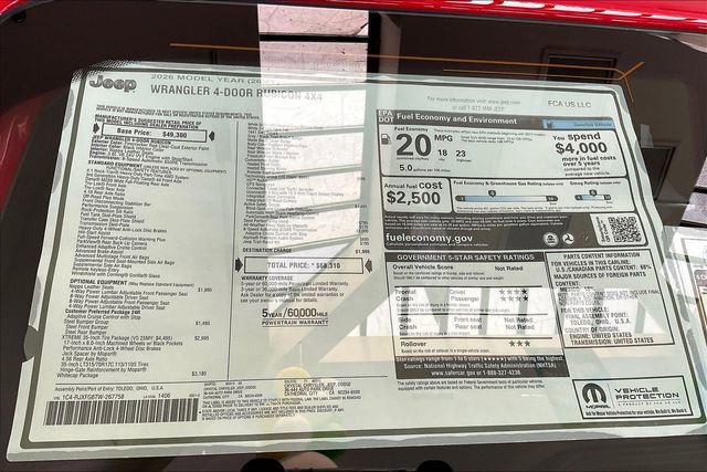 New 2026 Jeep Wrangler Unlimited Rubicon w/ Whitecap Package AWD/4WD image 16